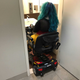 Jill Pantozzi in one of the marked “accessible” bathrooms on the 10th floor, unable to pivot inside.